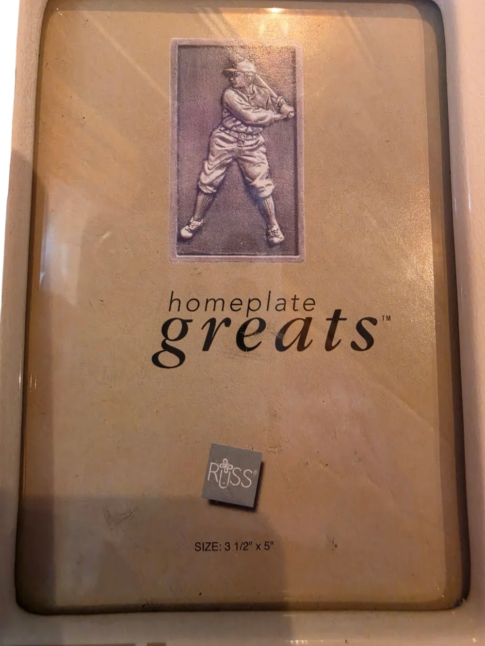Russ Homeplate Greats Russ Homeplate Greats Baseball Photo Frame - Cream and Tan